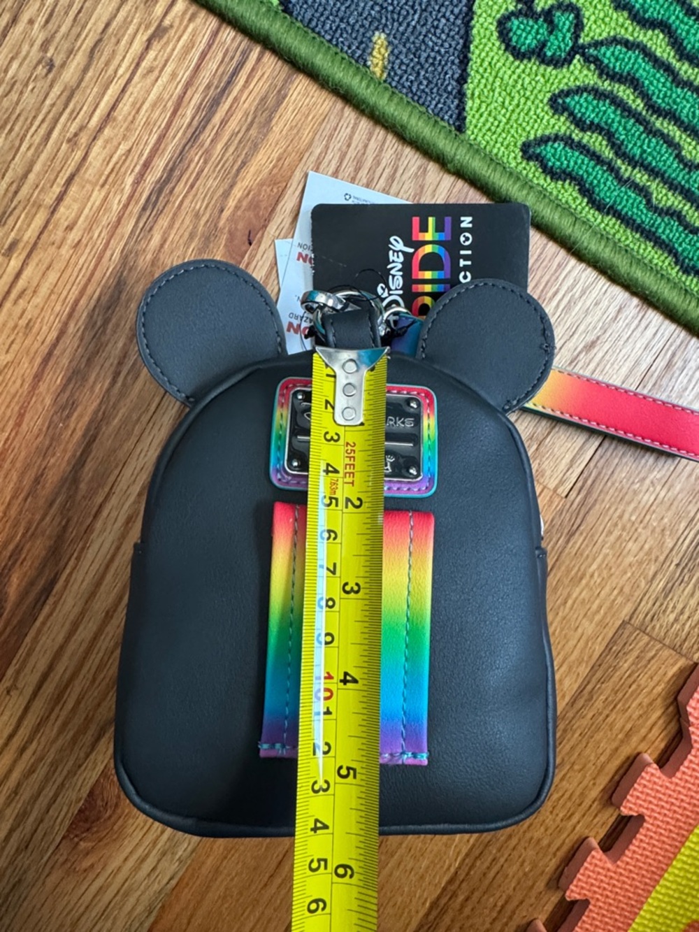 Loungefly Disney Parks Exclusive Mickey Ear Pride Collection Belt Bag/Wristlet - Picture 7 of 7